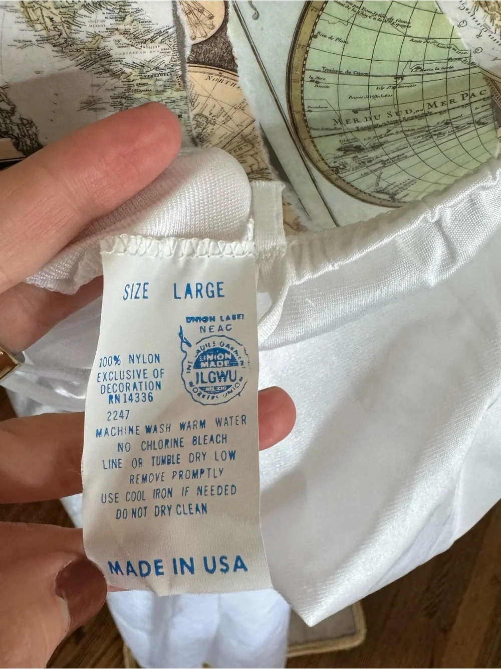 Tamara Lynn Vintage Union Made White Lace Peignoir Nightie Slip Set L - NWT - Picture 2 of 14